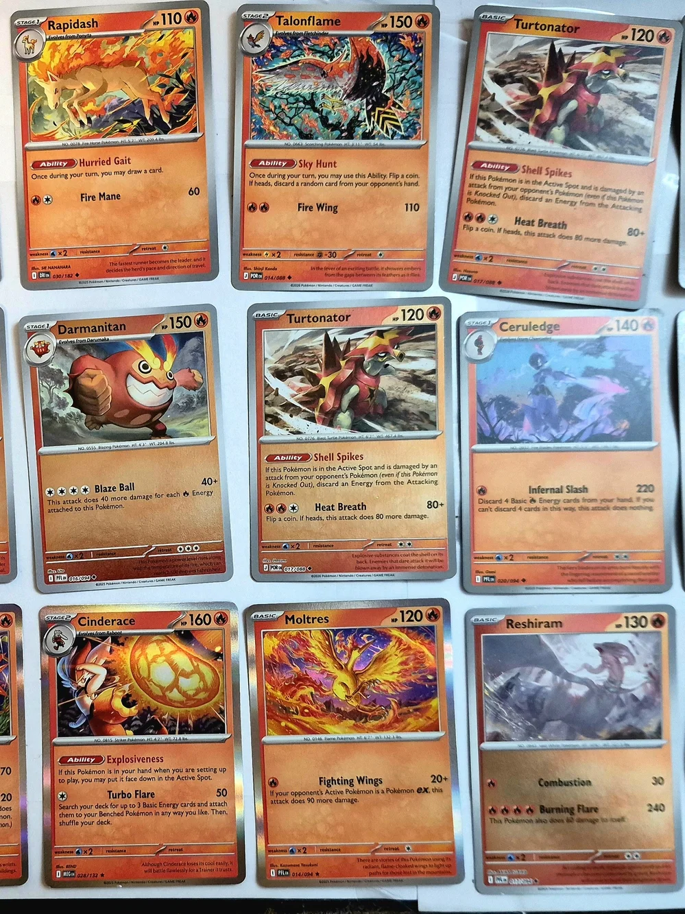 Pokémon Pokémon trading card lot Trading Card Lot Orange & Red